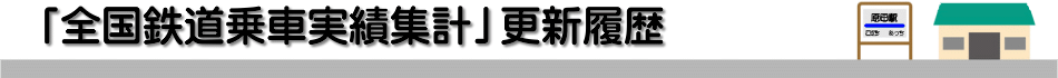 [「全国鉄道乗車実績集計」更新履歴]