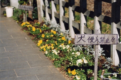 [足元に見つけた看板]